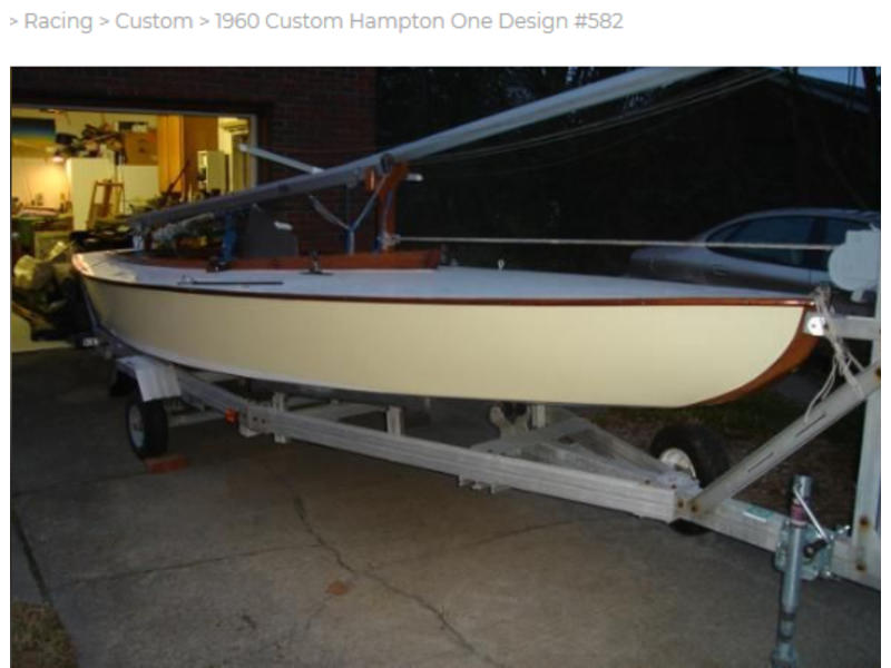 hampton one design sailboat for sale