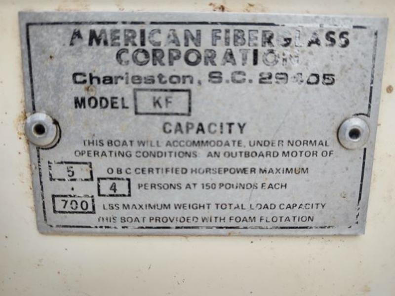 74 American Fiberglass Corporation King Fisher sailboat for sale in Ohio