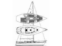 J Boats - Renowed Designer Rod Johnstone's Personal J37-C Wing Keel - Dual Cabin J37-C Racer Cruiser Click to launch Larger Image