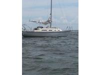 Hunter Sailboat tall sloop Click to launch Larger Image