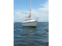 Hunter Sailboat tall sloop Click to launch Larger Image