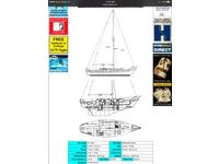 Nor' West 335 Sailboat Full Keel Sloop Click to launch Larger Image