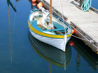 Unknown Lifeboat converted to gaff-rigged sailboat Click to launch Larger Image