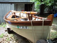 Walter Simmons Design Vintage Classic Sprit Sail Sloop Click to launch Larger Image