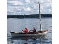 Walter Simmons Design Vintage Classic Sprit Sail Sloop Click to launch Larger Image