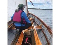Walter Simmons Design Vintage Classic Sprit Sail Sloop Click to launch Larger Image