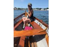 Walter Simmons Design Vintage Classic Sprit Sail Sloop Click to launch Larger Image