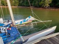 Boston Whaler Catamaran Sailboat Supercat 20 Tall Rig Click to launch Larger Image